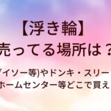 浮き輪が売ってる場所は？100均(ダイソー等)やドンキ・スリーコインズやホームセンター等どこで買える?