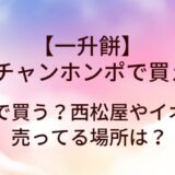 一升餅はアカチャンホンポ(赤ちゃん本舗)で買える？どこで買う？西松屋やイオン等売ってる場所は？