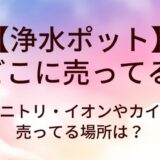 浄水ポットはどこに売ってる？無印やニトリ・イオンやカインズ等売ってる場所は？