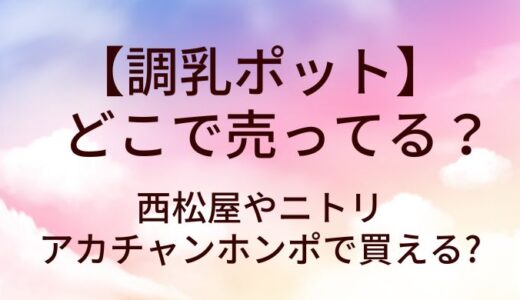 調乳ポットは西松屋やニトリ等どこで売ってる？アカチャンホンポは？